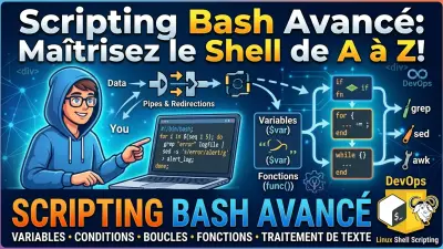 Scripting Bash Avancé — Variables, conditions, boucles, fonctions & traitement de texte